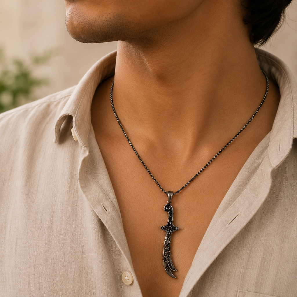 Black Zulfiqar Pendant