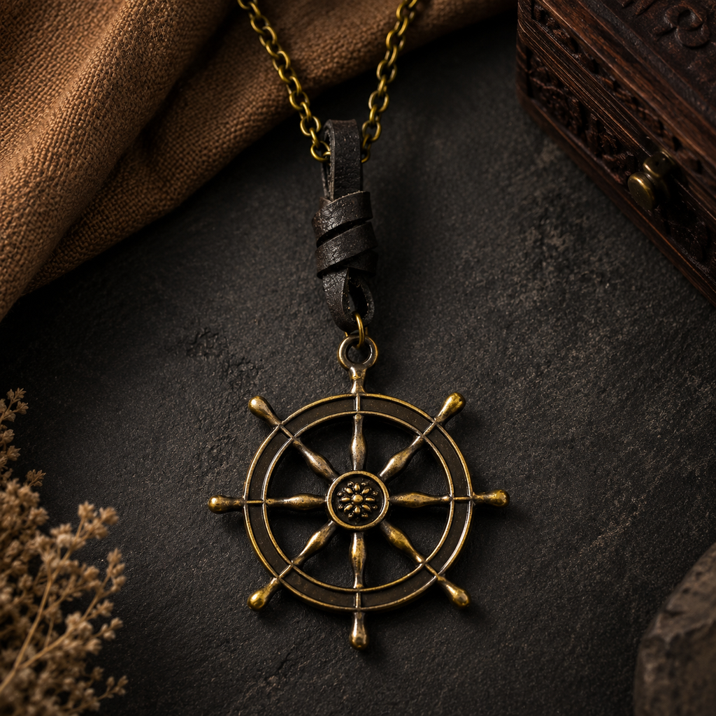 Ship Wheel Pendant