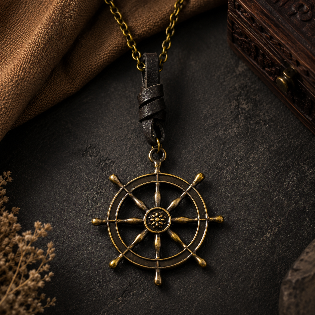 Ship Wheel Pendant