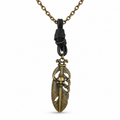 Feather Skull Pendant