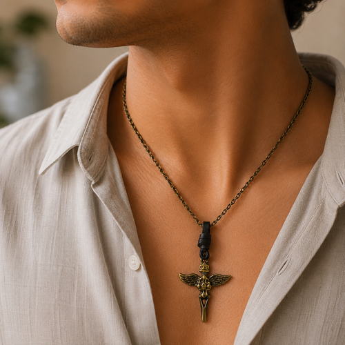 Angel Wings Skull Pendant