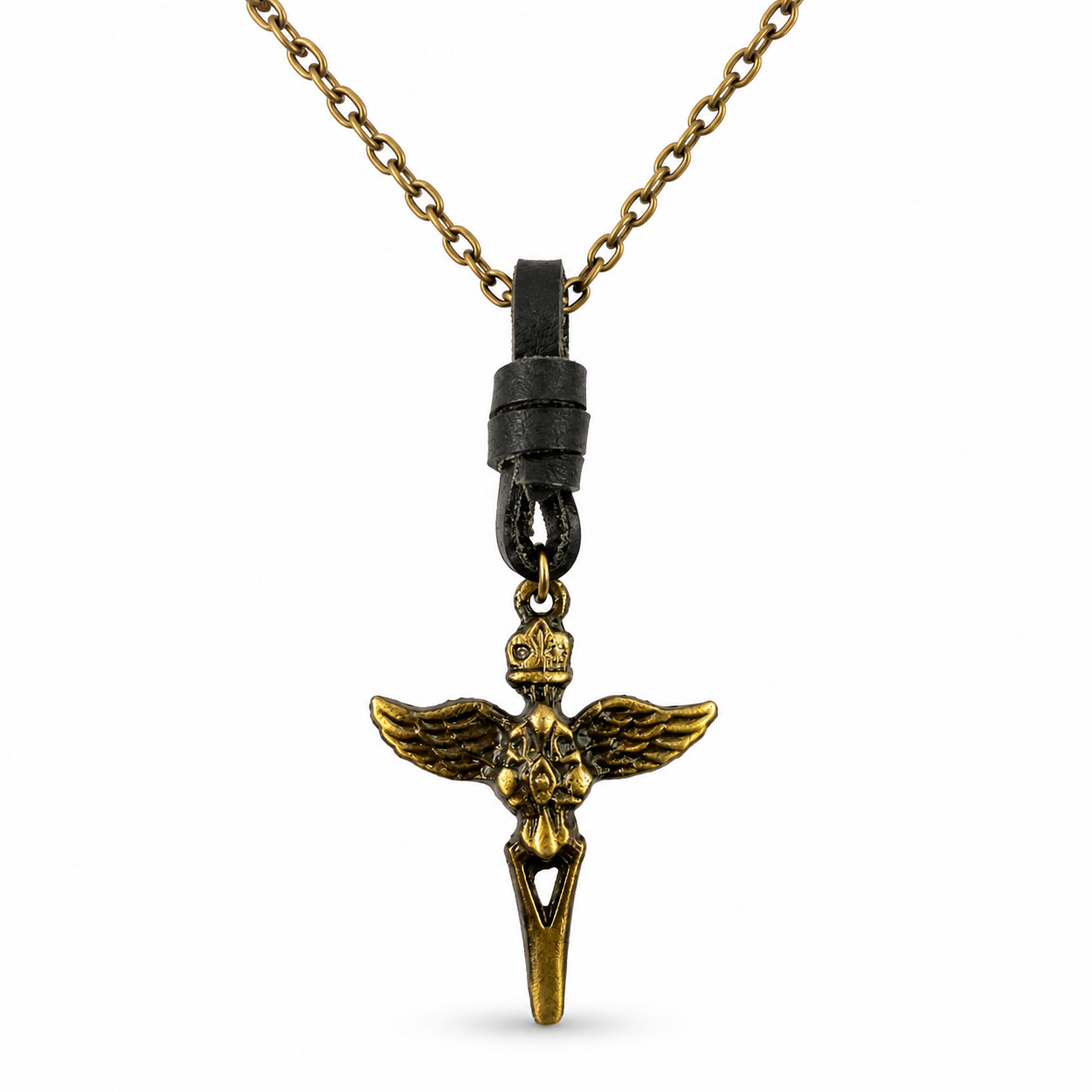 Angel Wings Skull Pendant