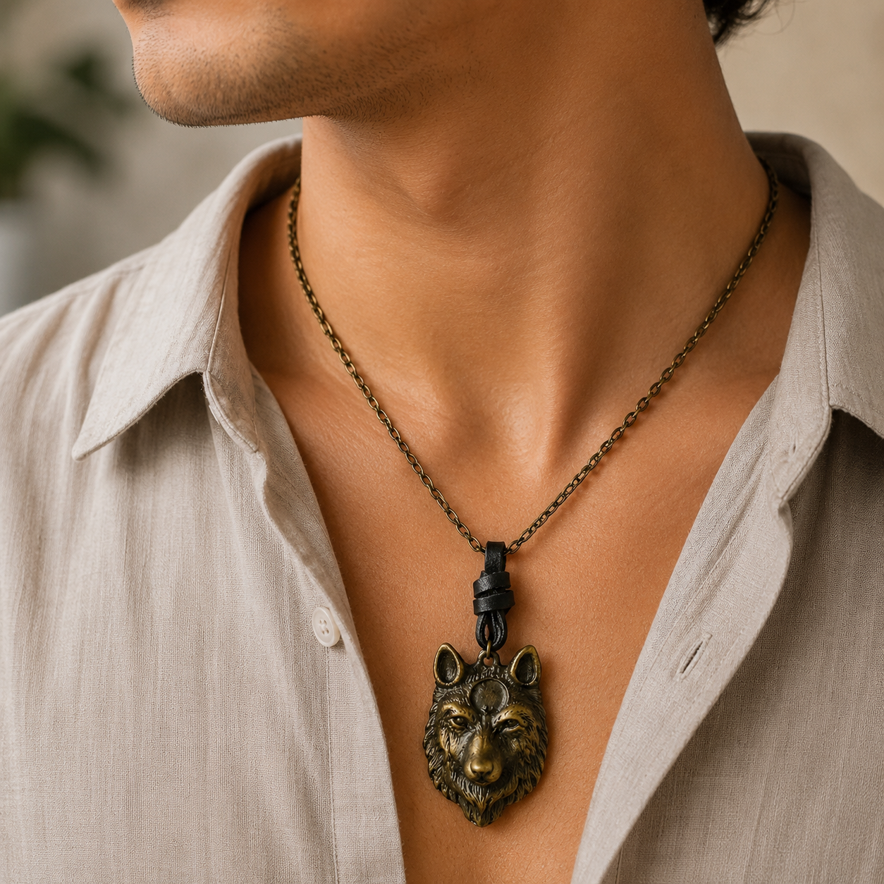 Wolf Head Pendant