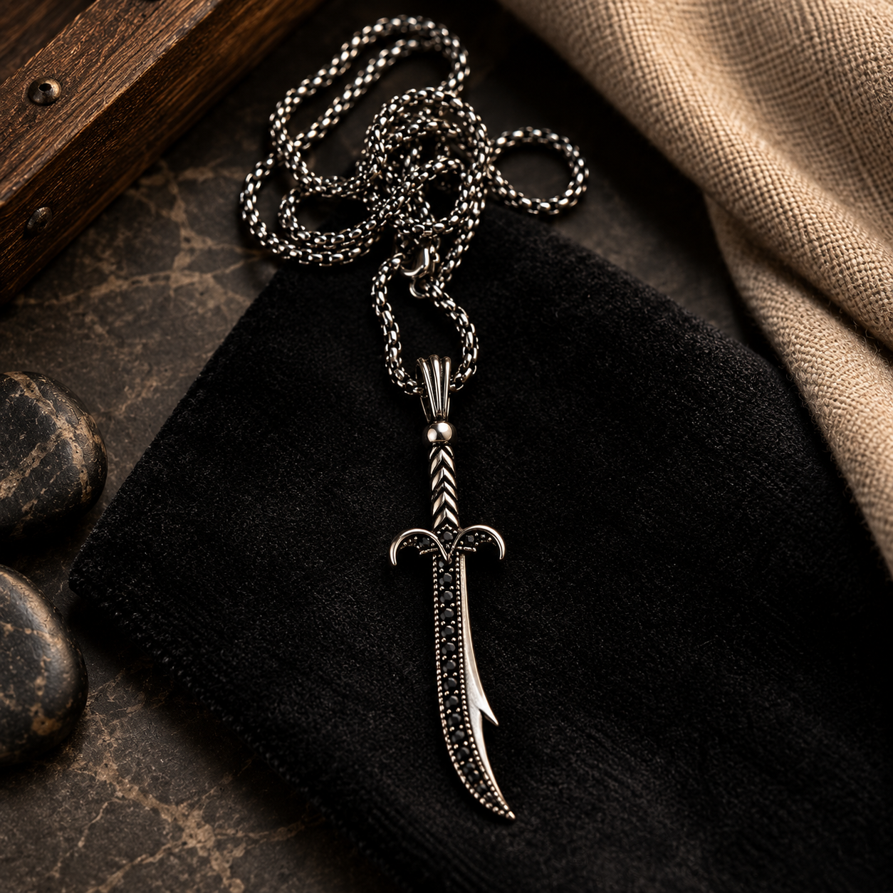 Silver Zulfiqar Pendant