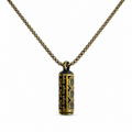 Bronze Geometric Cylinder Pendant