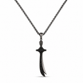 Curved Black Zulfiqar Pendant
