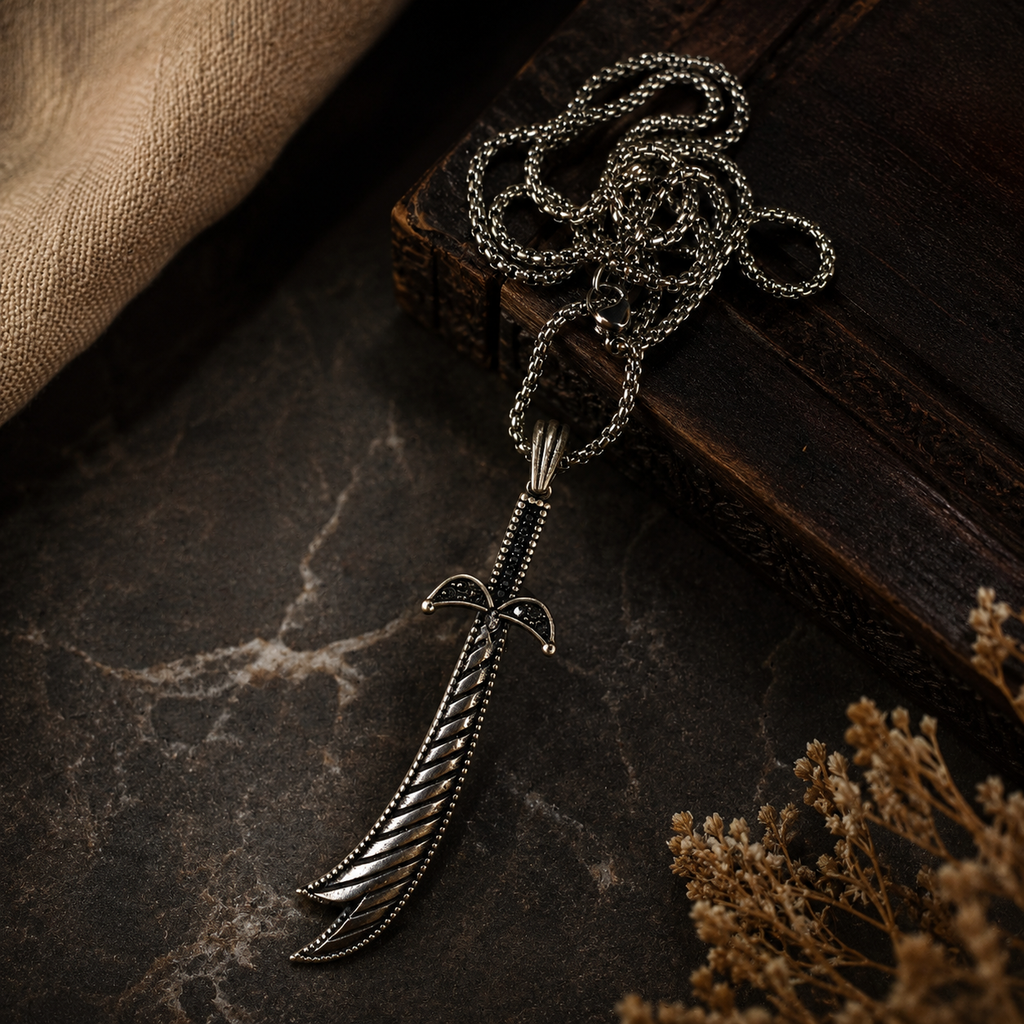 Zulfiqar Feather Blade Pendant