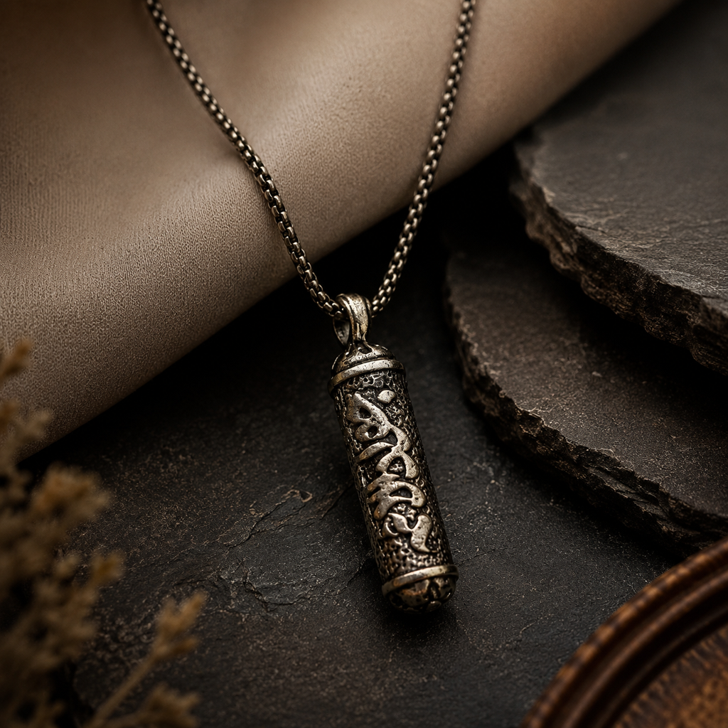 Silver Arabic Calligraphy Pendant
