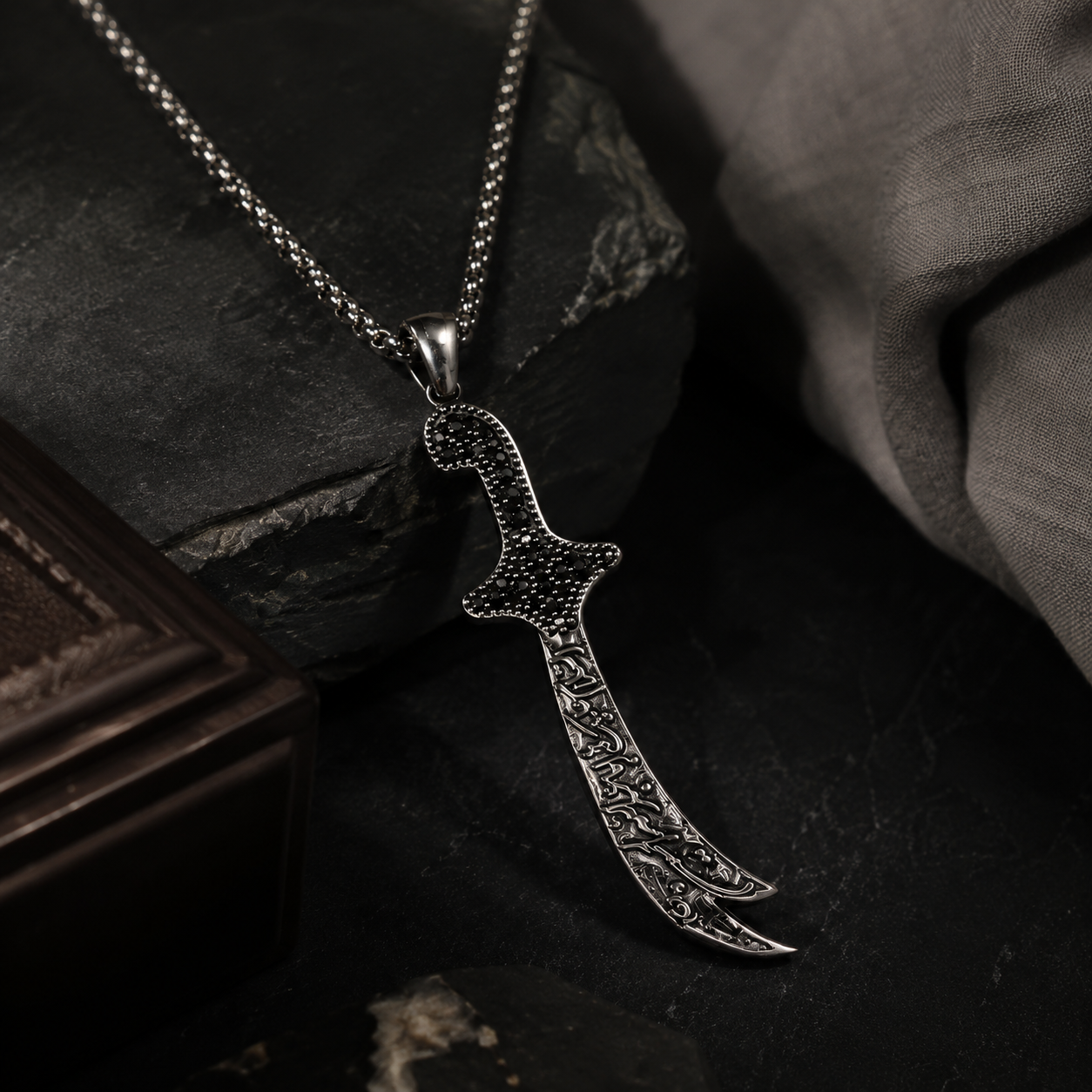 Black Zulfiqar Pendant